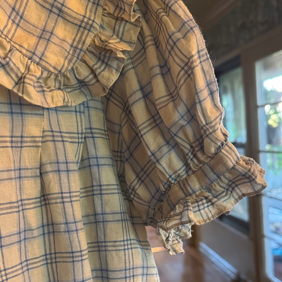 Doen Sparrow Top in Blue Meadowlark Plaid size Small - Picture 11 of 17